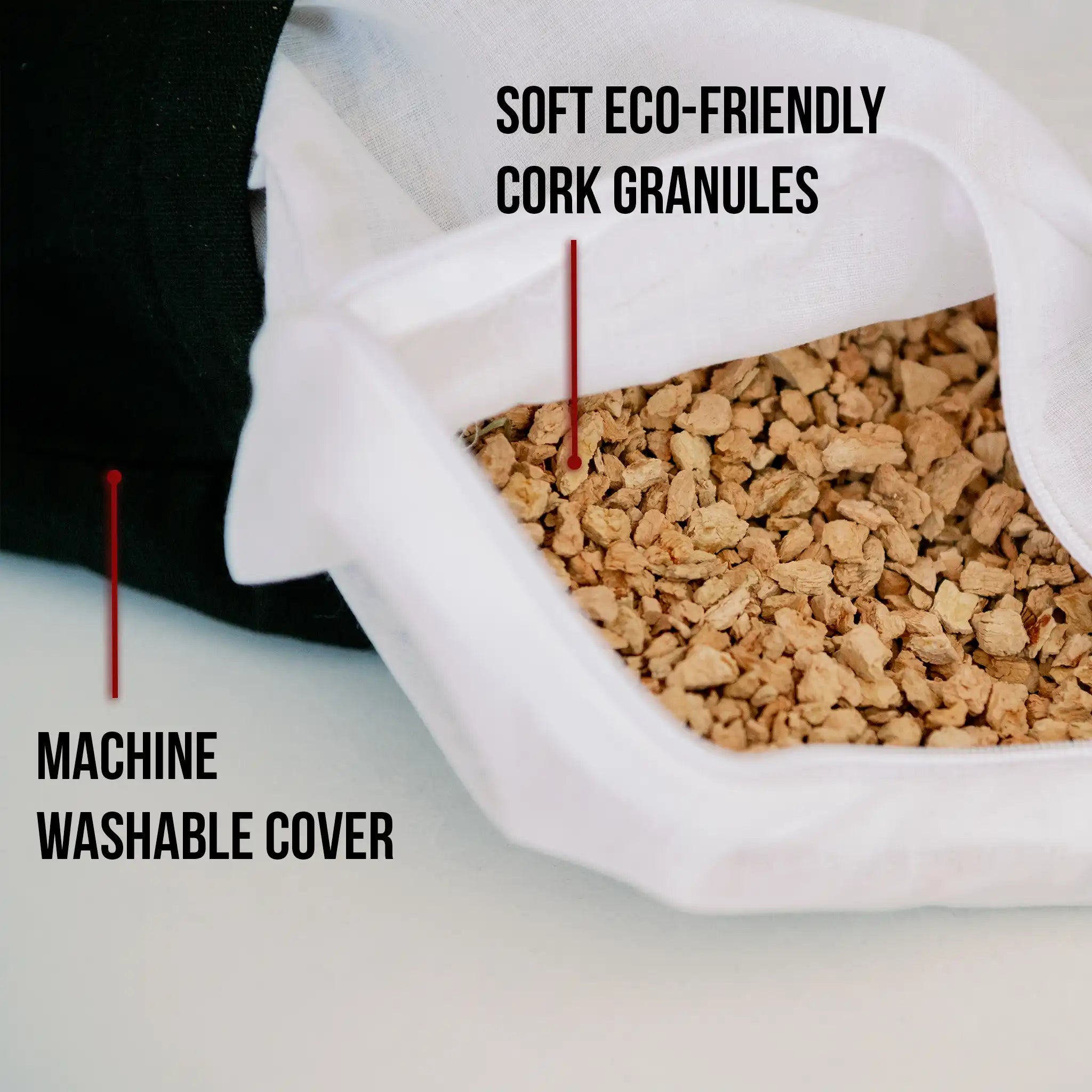 Acupressure pillow cork granules natural material